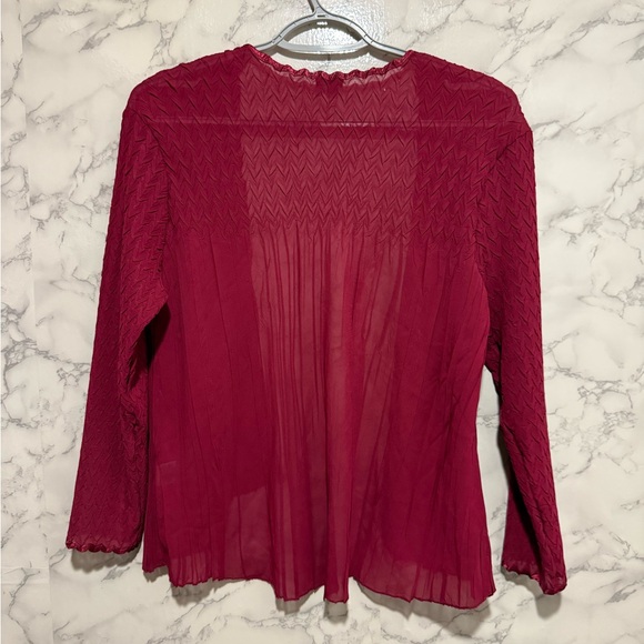 NEW Komarov Burgundy Textured Women's Blazer L - Picture 6 of 6